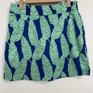 Vineyard Vines Blue and Green Leaf Golf Skort  XS/ 00